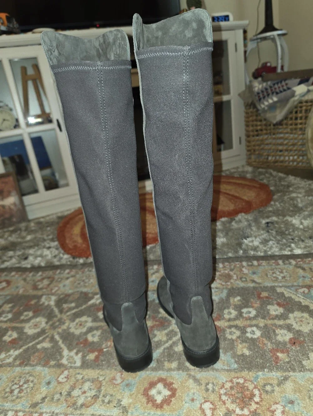 STUART WEITZMAN 5050 'City' Over the Knee Boots Gray Size 7B NICE!!
